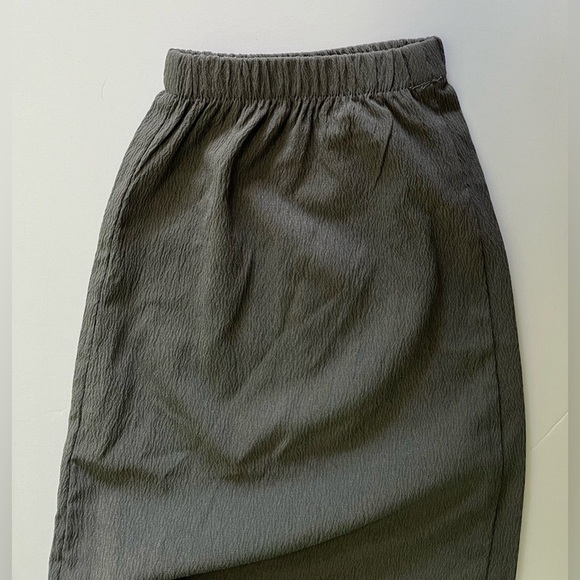 SHEIN Cargo Joggers Women’s M Smocked Elastic Waist Band Olive Khaki Green - Picture 7 of 8